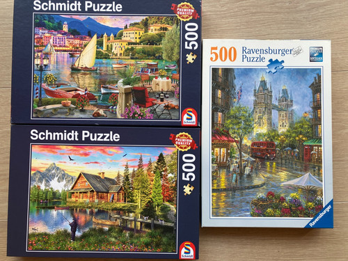 Puzzle paket 500 teile - 3x,