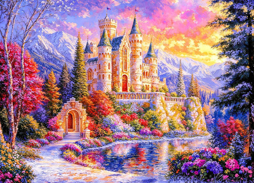 Romantic castle puzzle 500 - castle,