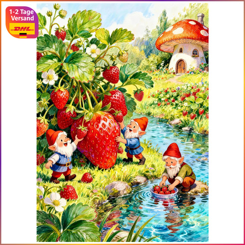 Puzzle 500 teile erdbeerernte - puzzle,